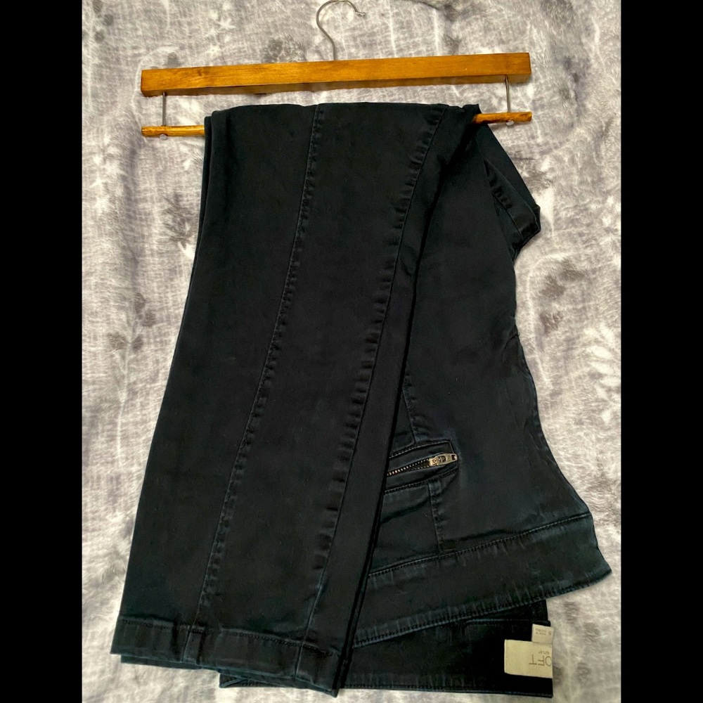 Loft super soft sateen pant, rich black size 16